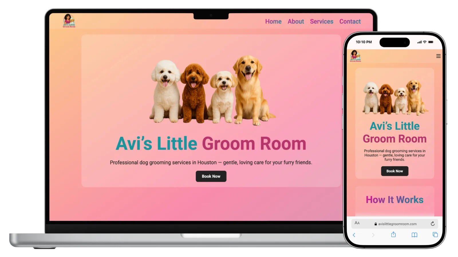 Avi’s Grooming Website Preview